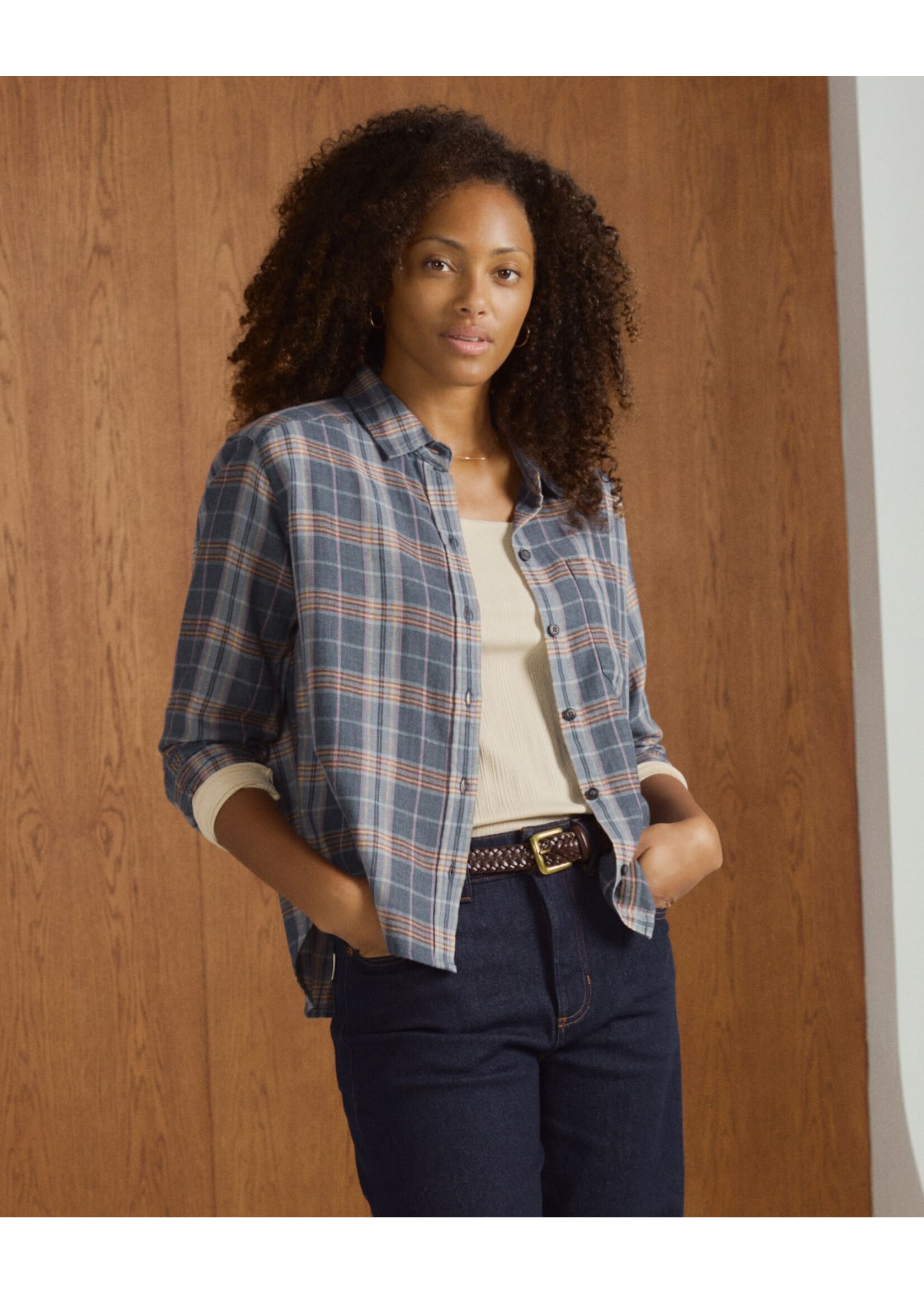TOAD & CO WMS RE FORM FLANNEL BOXY L/S SHIRT-