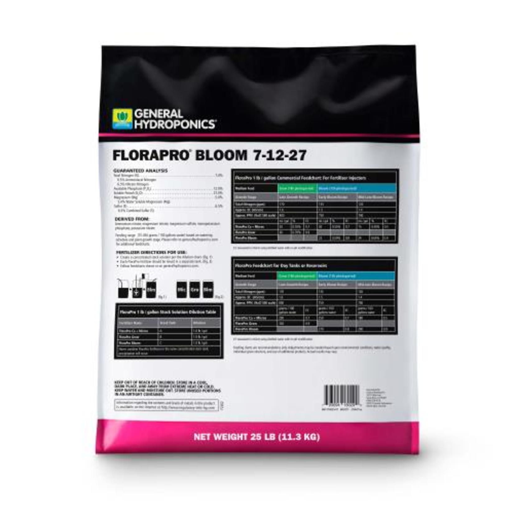 General Hydroponics GH FloraPro Bloom 25 lb (80/Plt)