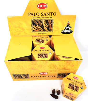 Incense Hem Backflow Cones 40ct 6.99 - Palo Santo - 12ct Display