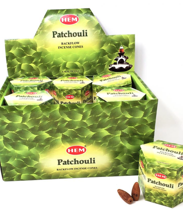 Incense Hem Backflow Cones 40ct 6.99 - Patchouli - 12ct Display