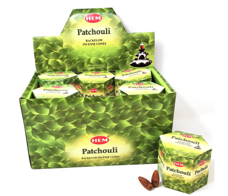 Incense Hem Backflow Cones 40ct 6.99 - Patchouli - 12ct Display