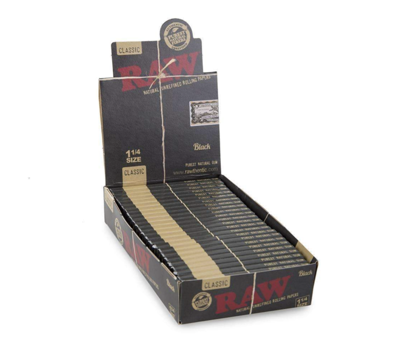 Raw Classic Black Papers 1.25 2.99 - 24ct Display