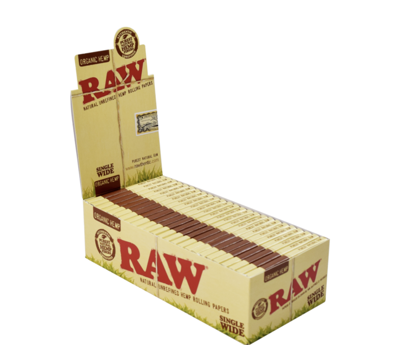 Raw Organic H Single Wide 1.99 - 25ct Display
