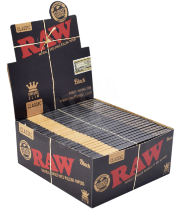 Raw Classic Black Papers KS Slim 2.99 - 50ct Display