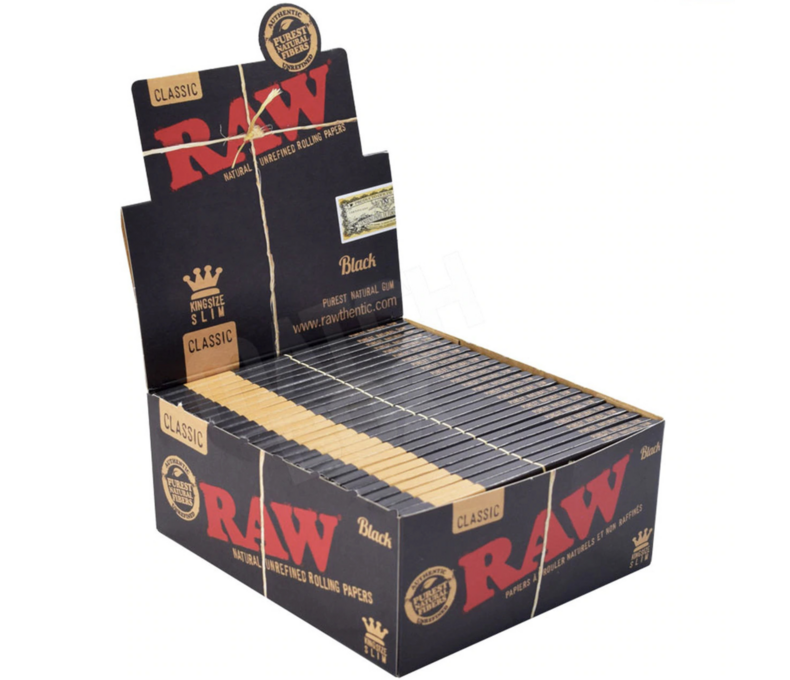 Raw Classic Black Papers KS Slim 2.99 - 50ct Display