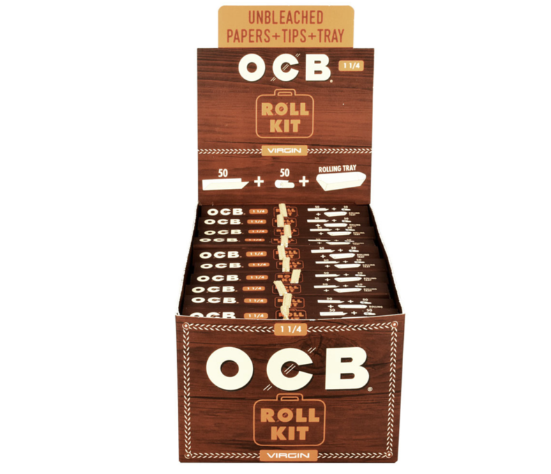 OCB Virgin Unbleached Roller 1.25 50pk 2.99 - 20ct Display
