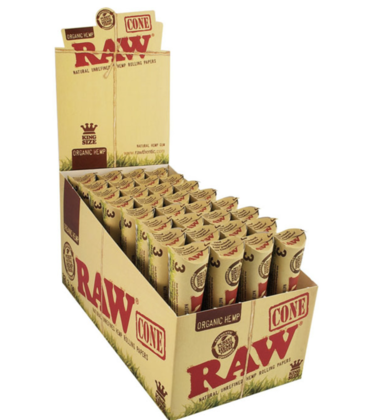 Raw Organic H Cones KS 3pk 2.99 - 32ct Display