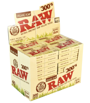 Raw Organic H 300s 1.25 6.99 - 40ct Display