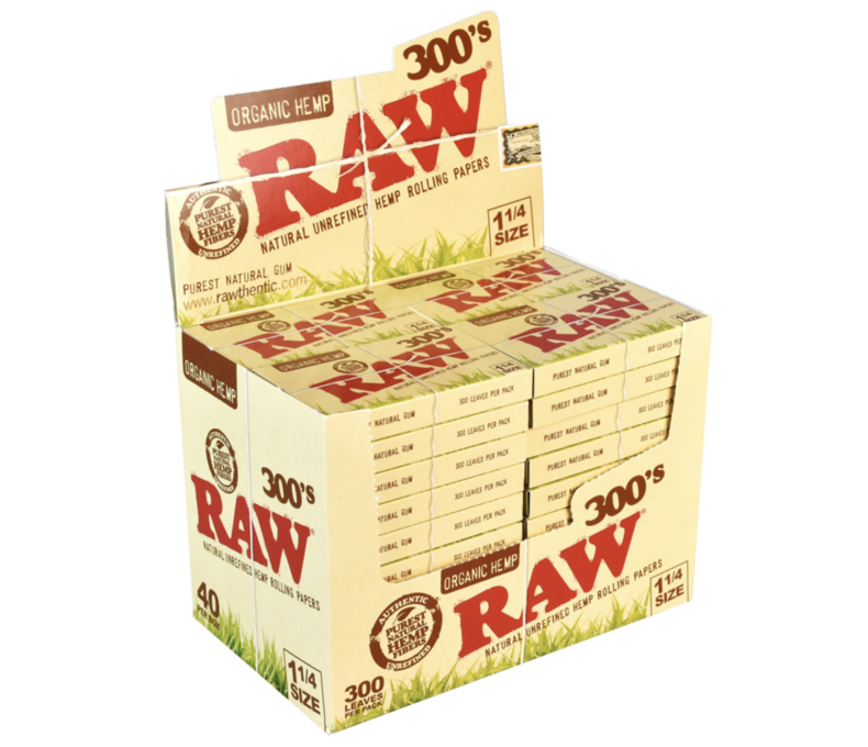 Raw Organic H 300s 1.25 6.99 - 40ct Display