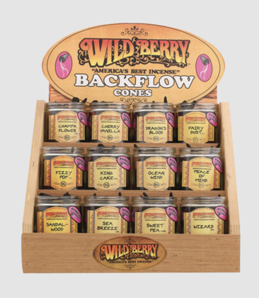 Incense Wild Berry Backflow Cone 0.45 - 25ct Display