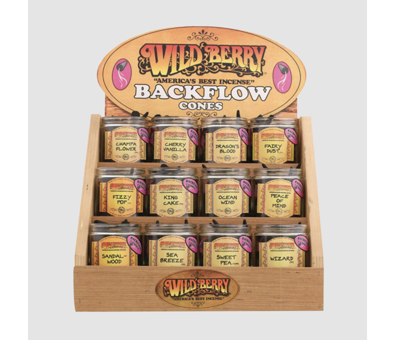 Incense Wild Berry Backflow Cone 0.45 - 25ct Display