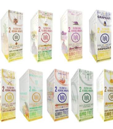 High Hemp Wraps 2ct 1.25 - 25ct Display