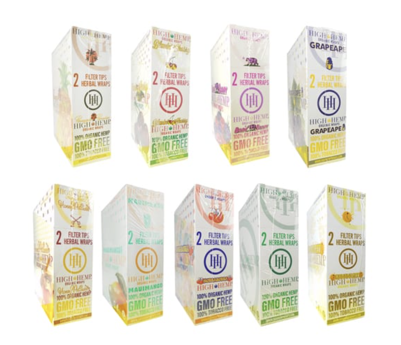 High Hemp Wraps 2ct 1.25 - 25ct Display