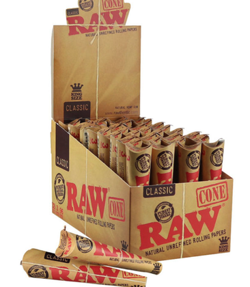 Raw Classic Cones KS 3pk 3.99 - 32ct Display