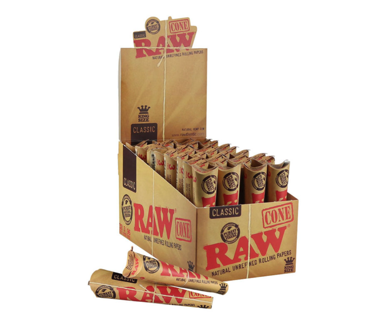 Raw Classic Cones KS 3pk 3.99 - 32ct Display