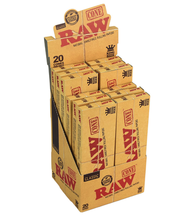 Raw Classic Cone KS 20pk 7.99 - 12ct Display