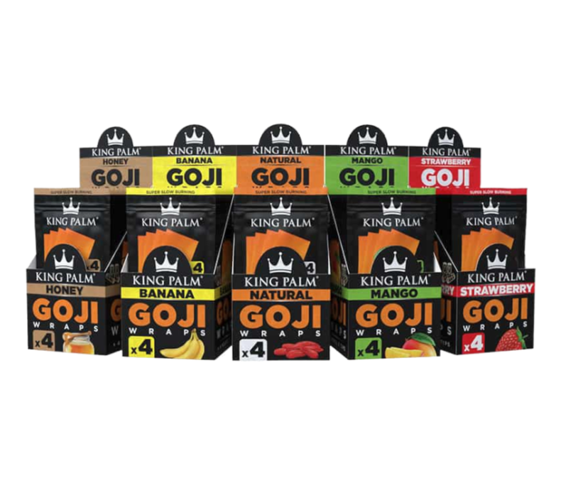 King Palm Goji Wrap 4pk 3.99 - 15ct Display