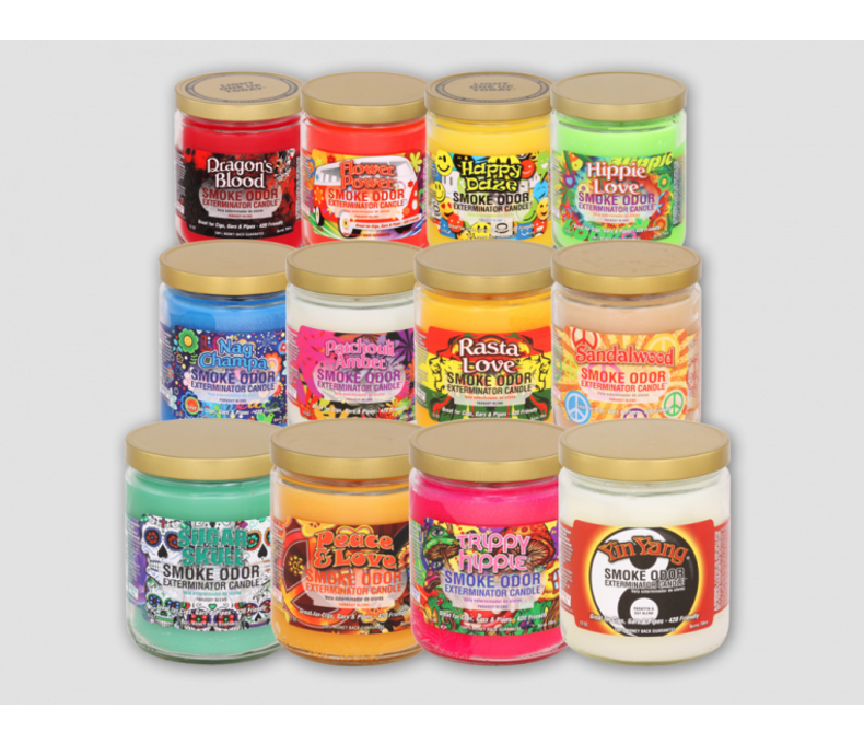 Smoke Odor Candles 13oz 8.99 - 12ct Display