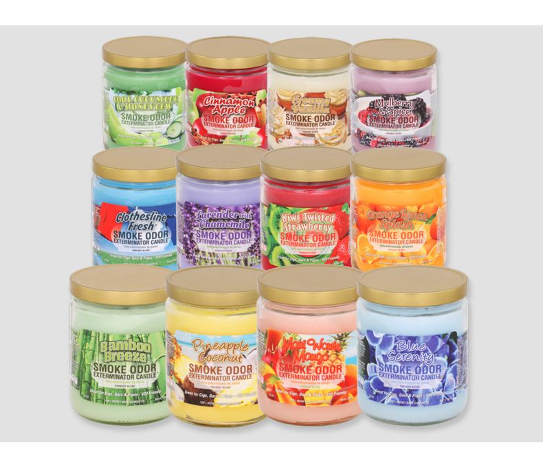 Smoke Odor Candles 13oz 8.99 - 12ct Display