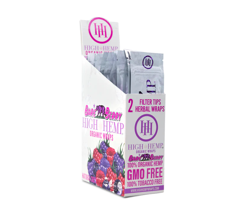 High Hemp Wraps 2ct 1.25 - 25ct Display