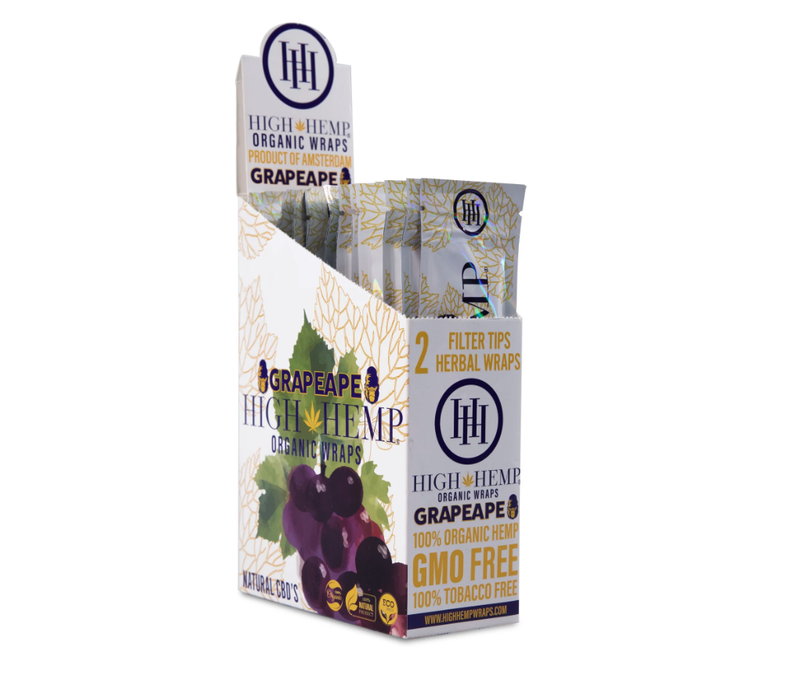 High Hemp Wraps 2ct 1.25 - 25ct Display