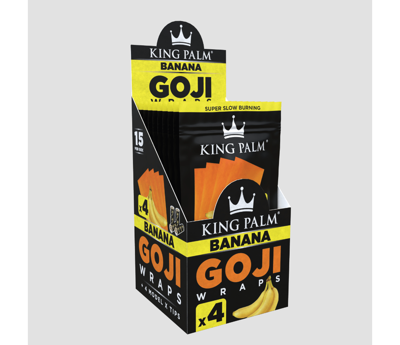 King Palm Goji Wrap 4pk 3.99 - 15ct Display