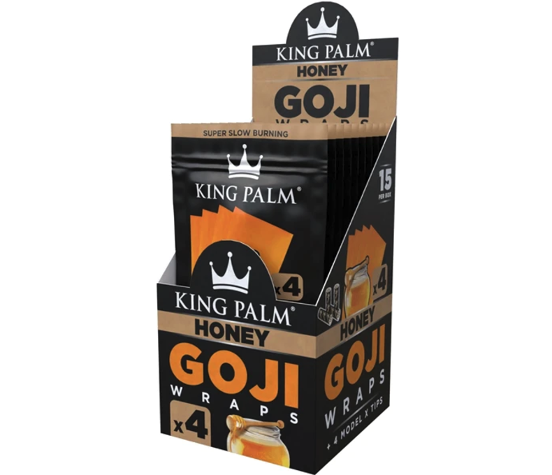 King Palm Goji Wrap 4pk 3.99 - 15ct Display