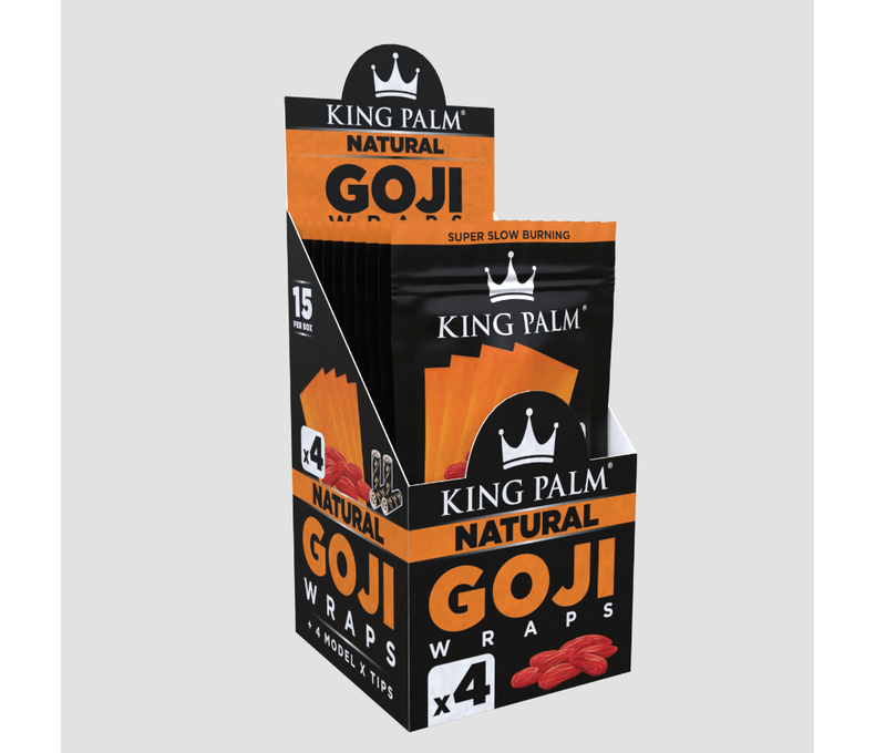 King Palm Goji Wrap 4pk 3.99 - 15ct Display