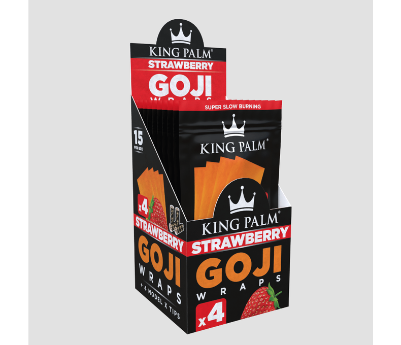 King Palm Goji Wrap 4pk 3.99 - 15ct Display