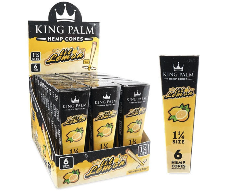 King Palm Hemp Cones 1.25 1.99 - 30ct Display