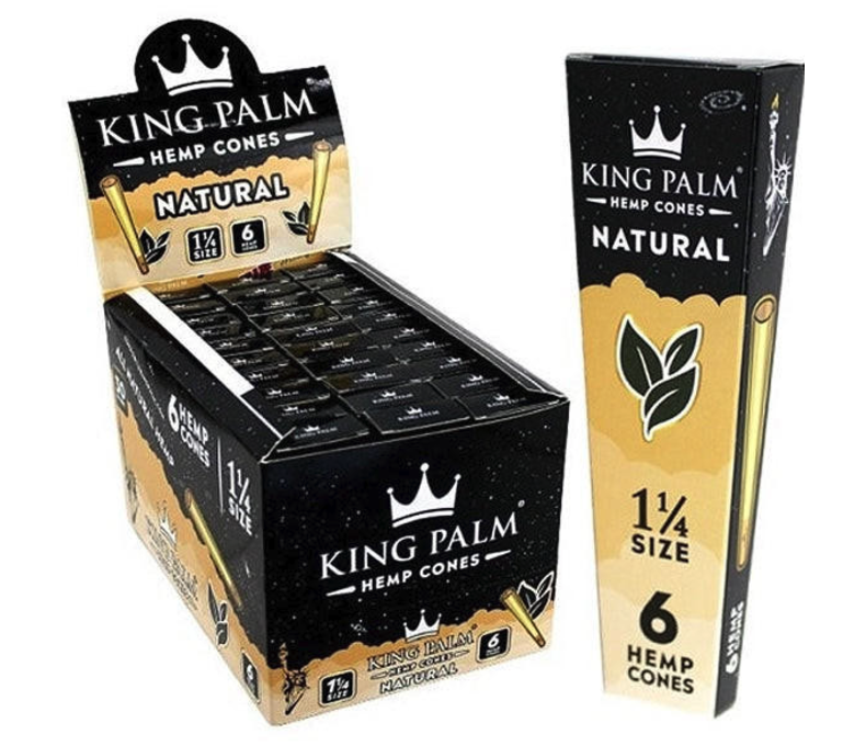 King Palm Hemp Cones 1.25 1.99 - 30ct Display