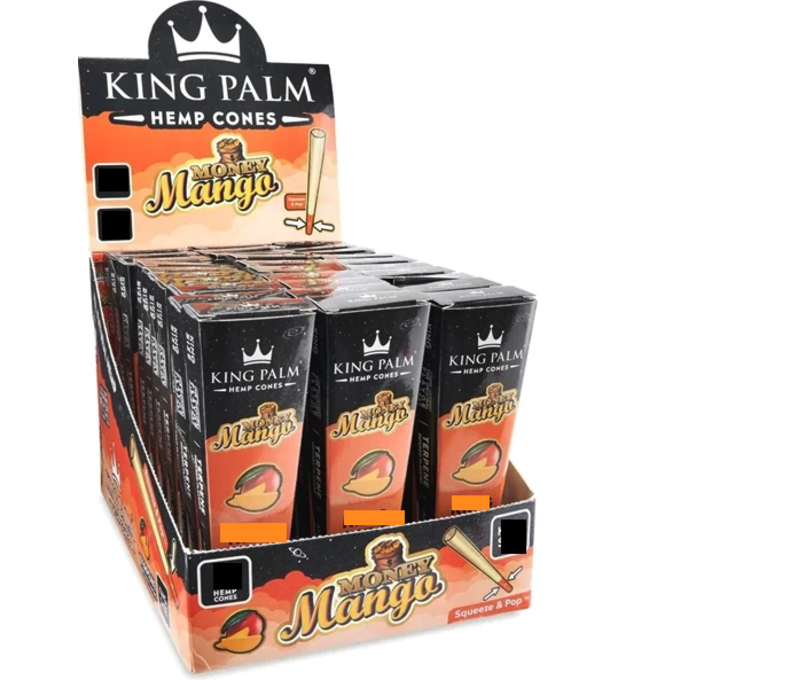King Palm Hemp Cones 1.25 1.99 - 30ct Display