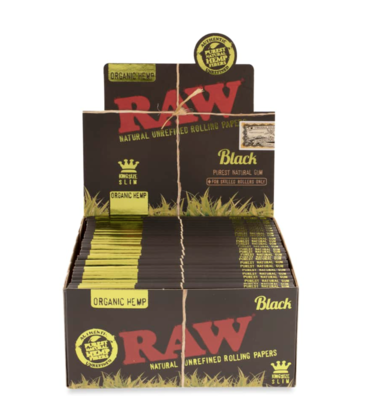 Raw Organic Black Papers KS Slim 2.99 - 50ct Display