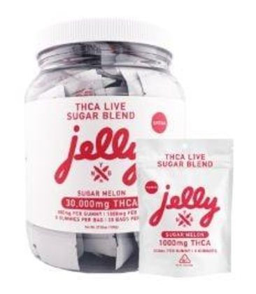 LE NYB Jelly THCA D8 Gummies 5ct 7.99 30ct Display - Sugar Melon (Sativa)