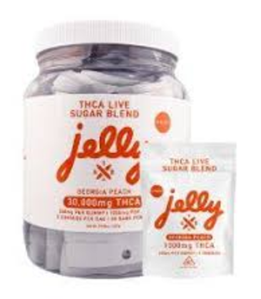 LE NYB Jelly THCA D8 Gummies 5ct 7.99 30pk Display - Georgia Peach (Hybrid)