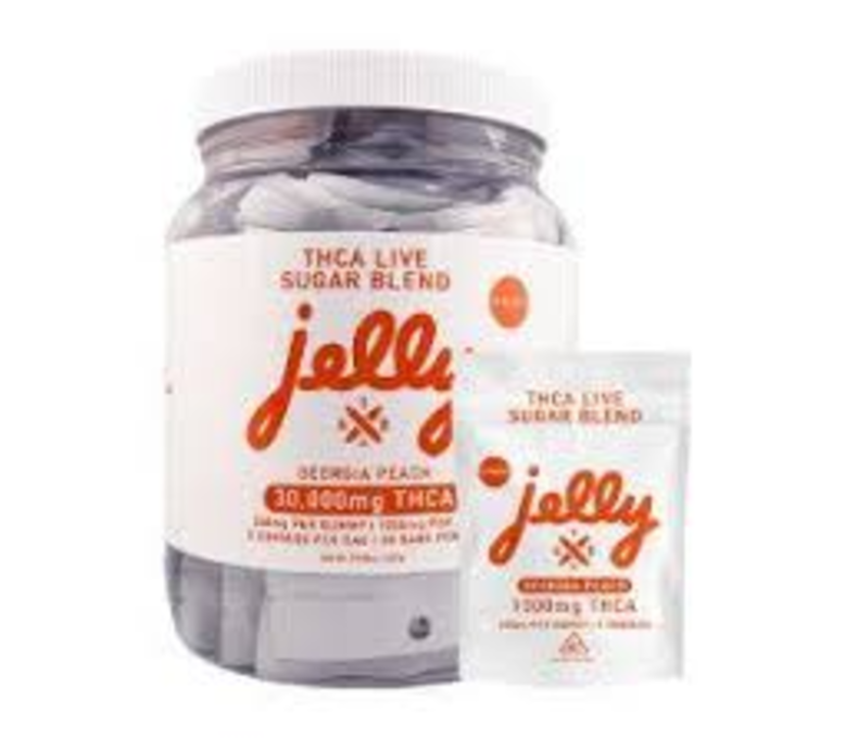 LE NYB Jelly THCA D8 Gummies 5ct 7.99 30pk Display - Georgia Peach (Hybrid)