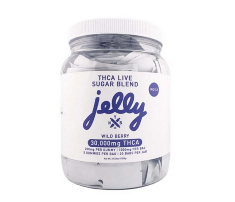 LE NYB Jelly THCA D8 Gummies 5ct 7.99 30ct Display - Wild Berry (Indica)