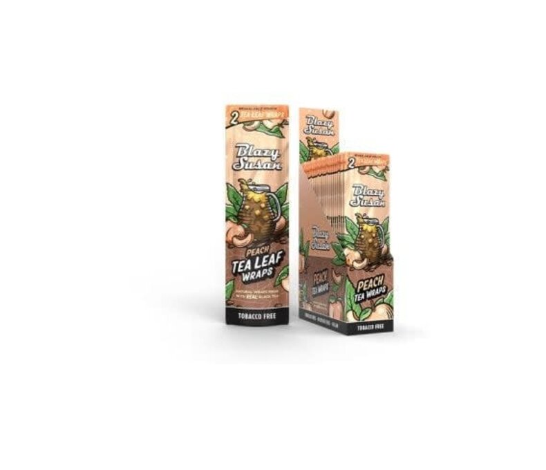 Blazy Susan Peach Tea Leaf Wraps KS 2pk 1.99 - 25ct Display