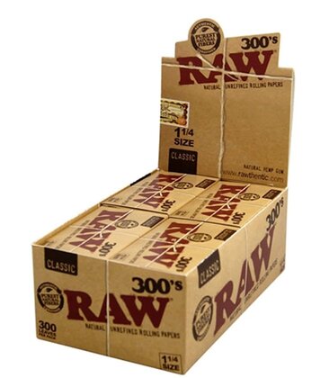 Raw Classic Papers 300's 1.25 - 20ct Display