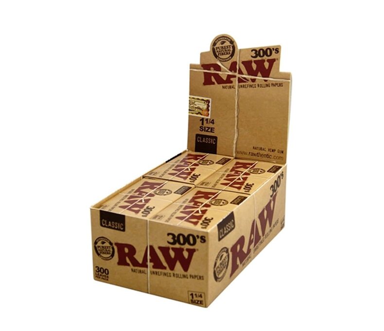 Raw Classic Papers 300's 1.25 - 20ct Display