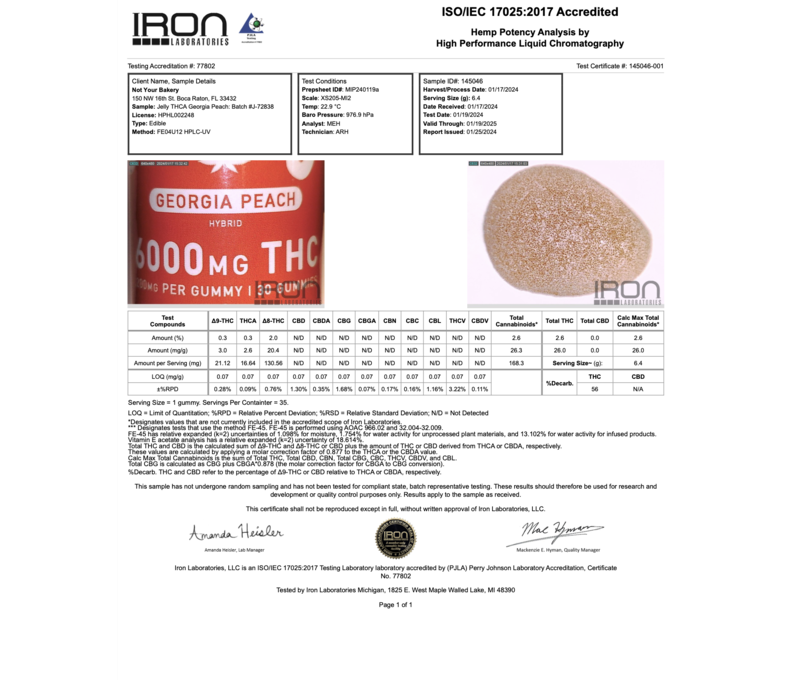 Not Your Bakery Jelly THCA/D8 Gummies 200mg - 50ct