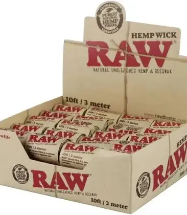 Raw Hemp Wick SM (10ft) 2.99 - 40ct Display