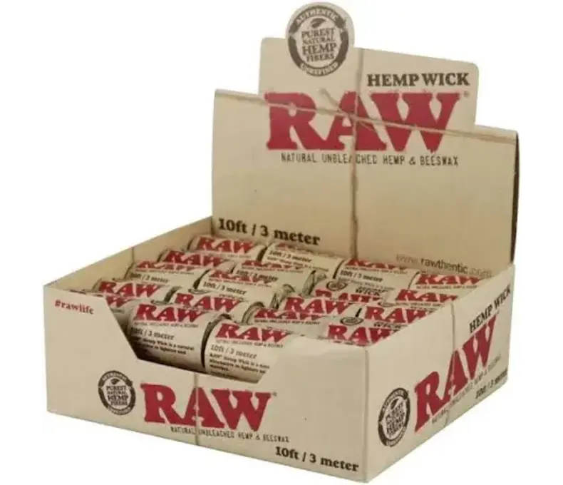 Raw Hemp Wick SM (10ft) 2.99 - 40ct Display