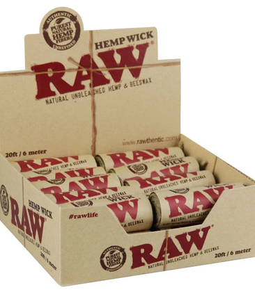 Raw Hempwick 20ft Roll 2.99 - 20ct Display