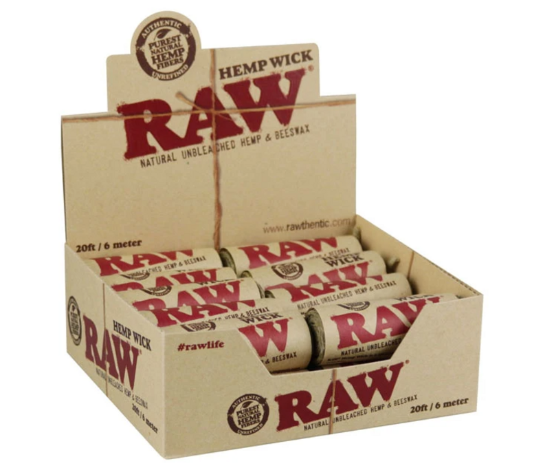 Raw Hempwick 20ft Roll 2.99 - 20ct Display