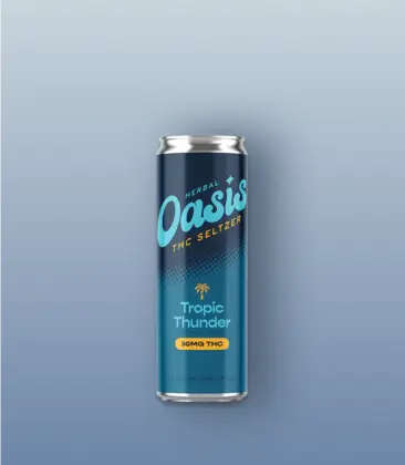 LE Oasis Seltzer 30mg 12oz 7.99 - 4ct Display  - Tropic Thunder