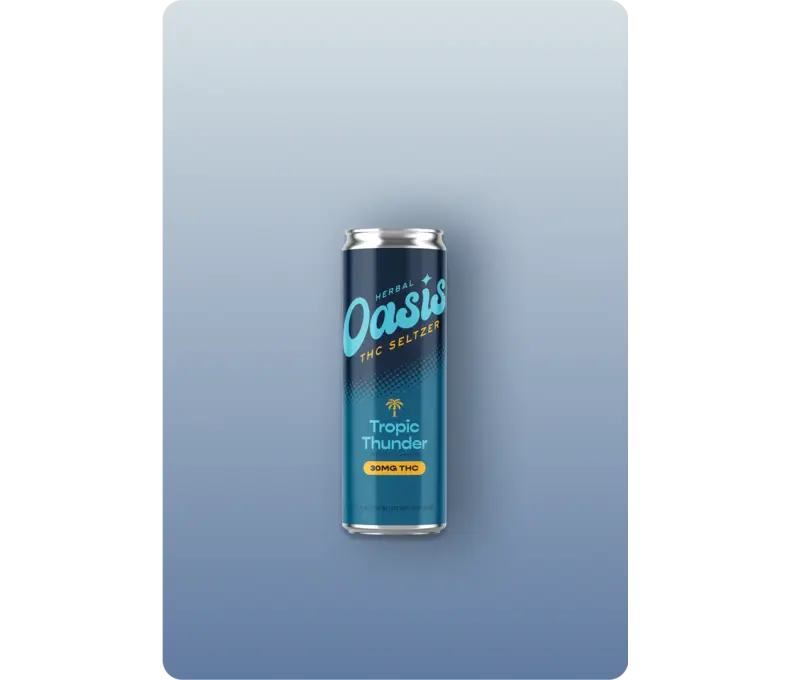 LE Oasis Seltzer 30mg 12oz 7.99 - 4ct Display  - Tropic Thunder