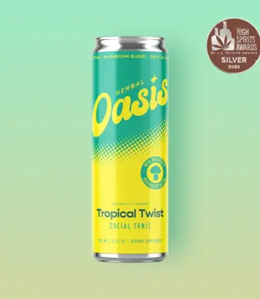 CM Oasis Nootropic Tonic 12oz 8.99 - 4ct Display - Tropical Twist