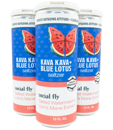 LE Asheville Dispensary Kava Blue Lotus Seltzer 12oz 7.99 - 4ct Display