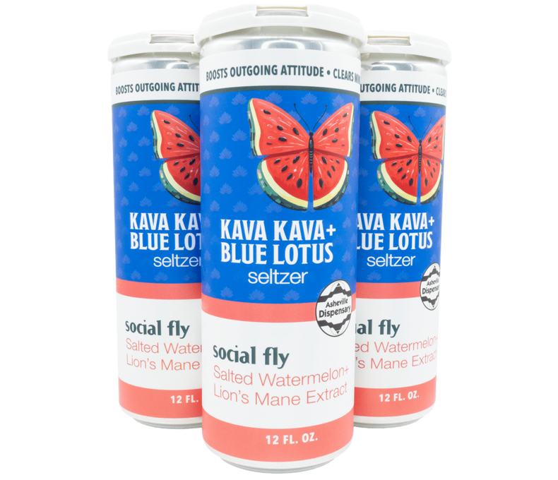 LE Asheville Dispensary Kava Blue Lotus Seltzer 12oz 7.99 - 4ct Display